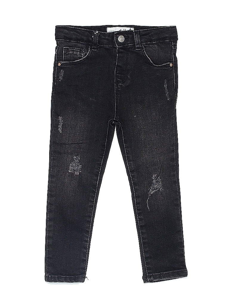 Zara Baby Solid Black Jeans Size 2 - photo 1