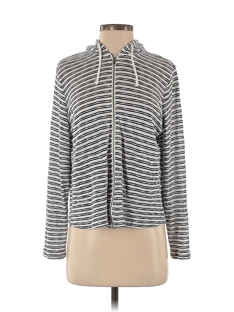 Jack by BB Dakota Stripes Gray Zip Up Hoodie Size S - photo 1