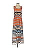 Dylan 100% Polyester Stripes Orange Casual Dress Size S - photo 1