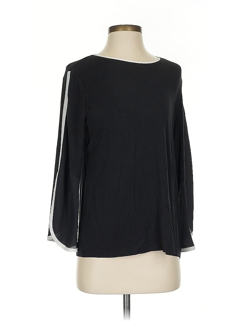 Pre-owned Chico's 3/4 Sleeve T-shirt In Black