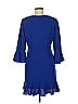 Everly 100% Polyester Solid Blue Casual Dress Size M - photo 2
