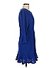Everly 100% Polyester Solid Blue Casual Dress Size M - photo 4