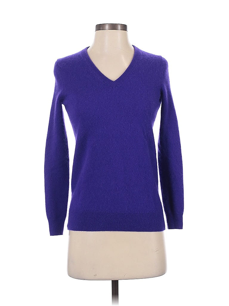 C by Bloomingdales 100% Cashmere Purple Cashmere Pullover Sweater Size S - photo 1