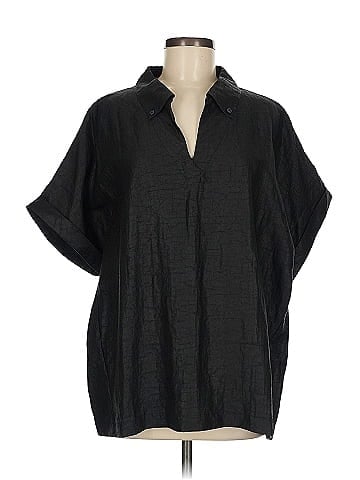 GOELIA Short Sleeve Silk Top (view 1)