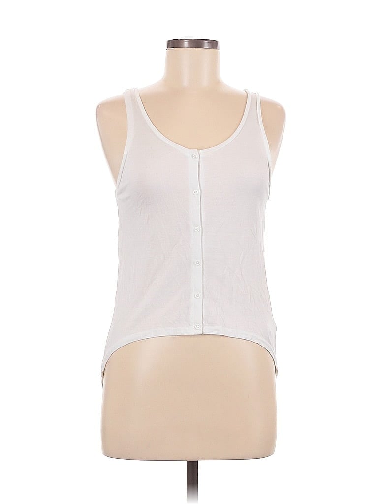 Pre-owned Divided By H&m Sleeveless Top White Scoop Neck Tops