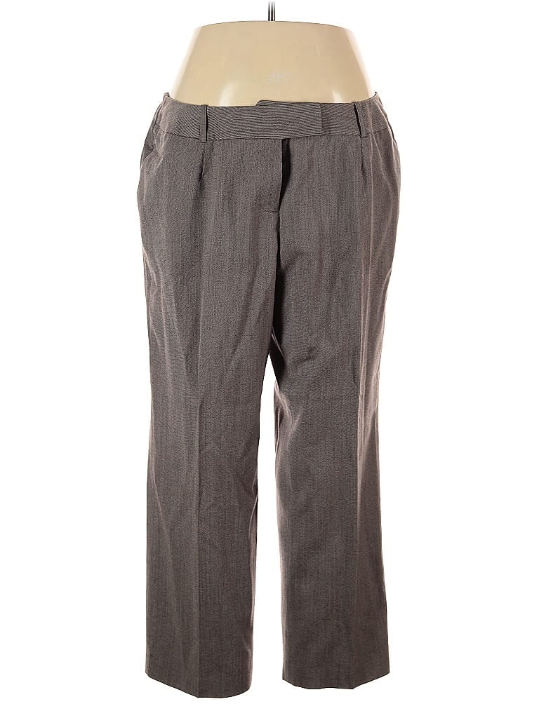 Talbots 100% Wool Gray Brown Wool Pants Size 18 - photo 1