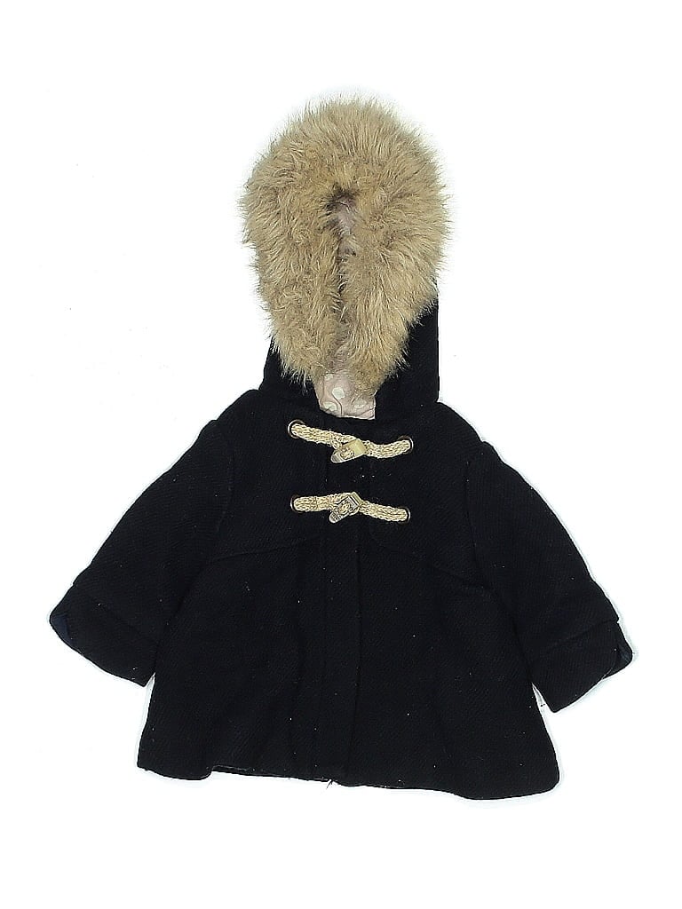 Zara Baby 100% Polyester Black Coat Size 6-9 mo - photo 1
