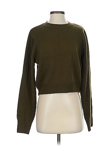 WeWoreWhat 100% Acrylic Solid Green Pullover Sweater Size S