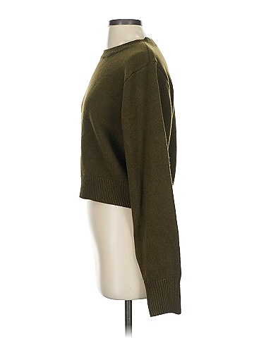 WeWoreWhat 100% Acrylic Solid Green Pullover Sweater Size S