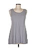 LOGO by Lori Goldstein Gray Sleeveless T-Shirt Size M - photo 1