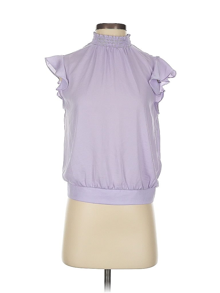 Pre-owned Express Sleeveless Blouse In Purple