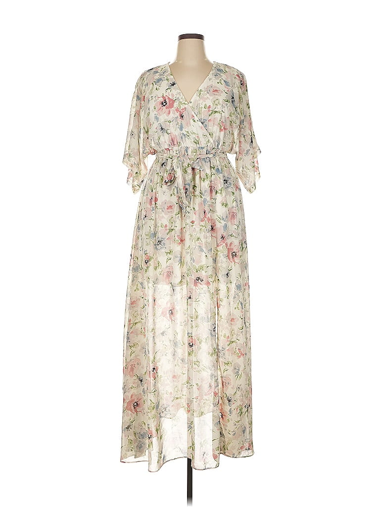 Baltic Born 100% Polyester Floral Ivory Casual Dress Size XL - photo 1