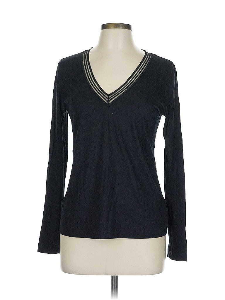 Akris Punto Black Long Sleeve T-Shirt Size 12 - photo 1