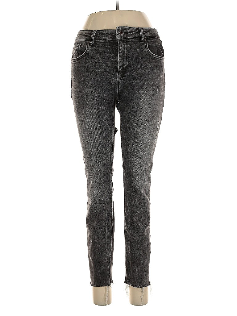 Zara Solid Gray Jeans Size 10 - photo 1
