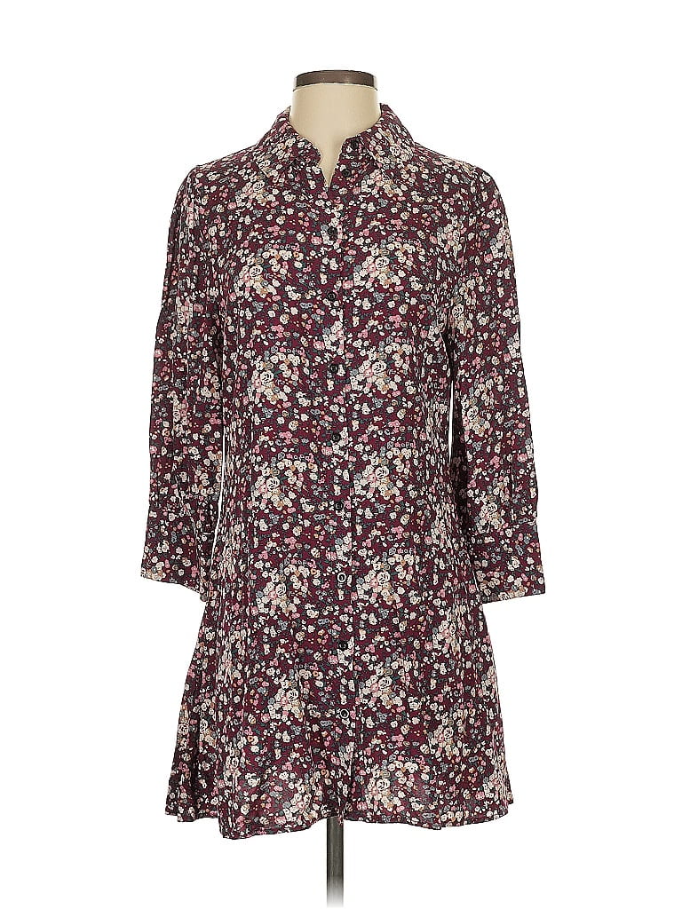 Natural Life 100% Rayon Burgundy Casual Dress Size S - photo 1
