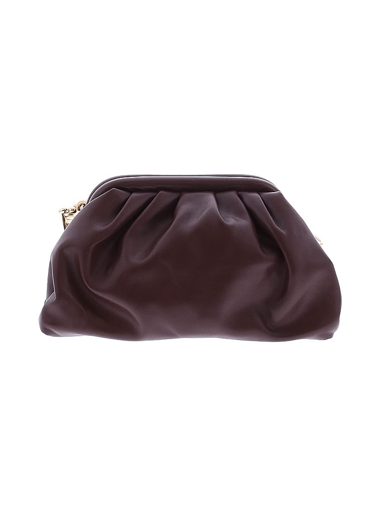 Urban Expressions Burgundy Brown Leather Shoulder Bag One size - photo 1