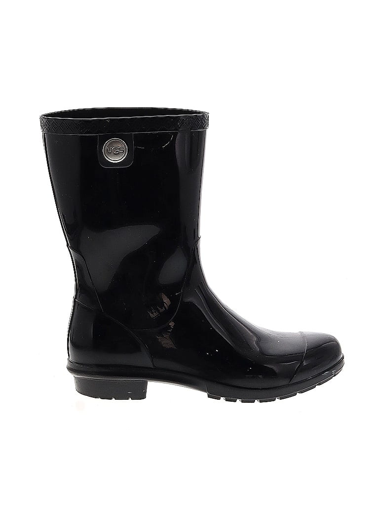 Pre-owned Ugg Rain Boots In Black