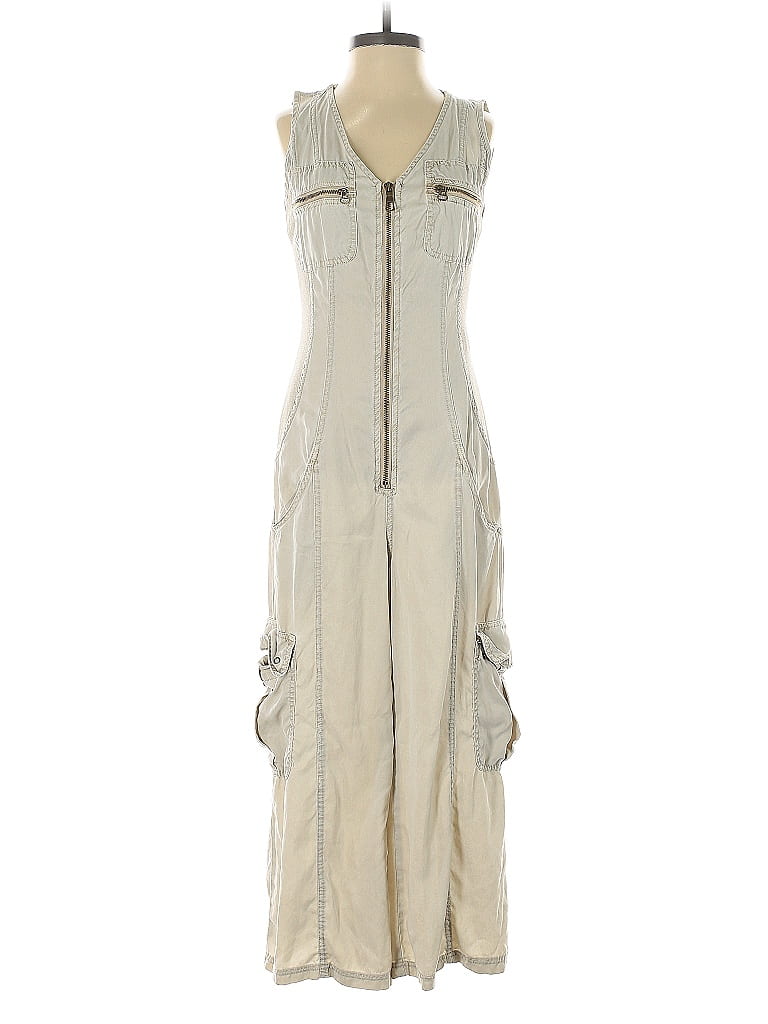 XCVI 100% Viscose Gray Tan Jumpsuit Size XS - photo 1