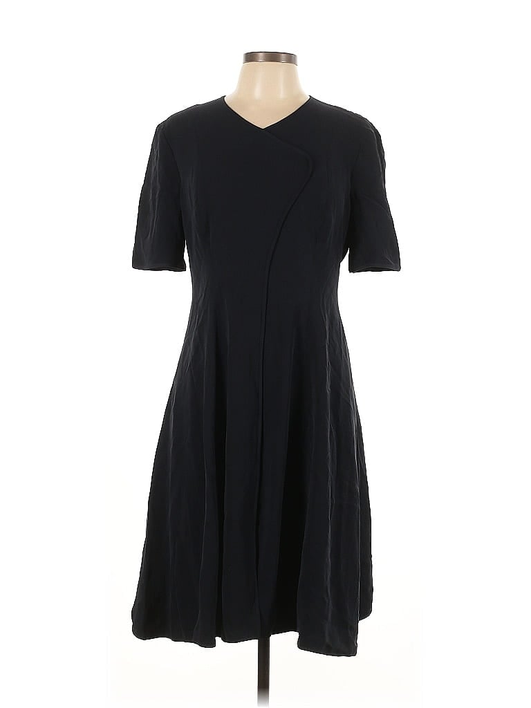 Giorgio Armani 100% Silk Solid Black Casual Dress Size EU (IT) 46 / US 10 - photo 1
