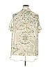 LOGO by Lori Goldstein 100% Polyester Tropical Silver Short Sleeve Blouse Size 2X - photo 2