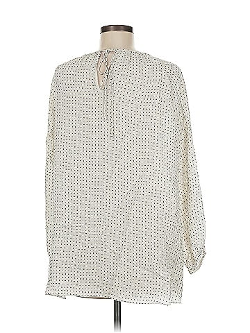 Tibi Long Sleeve Silk Top (view 2)