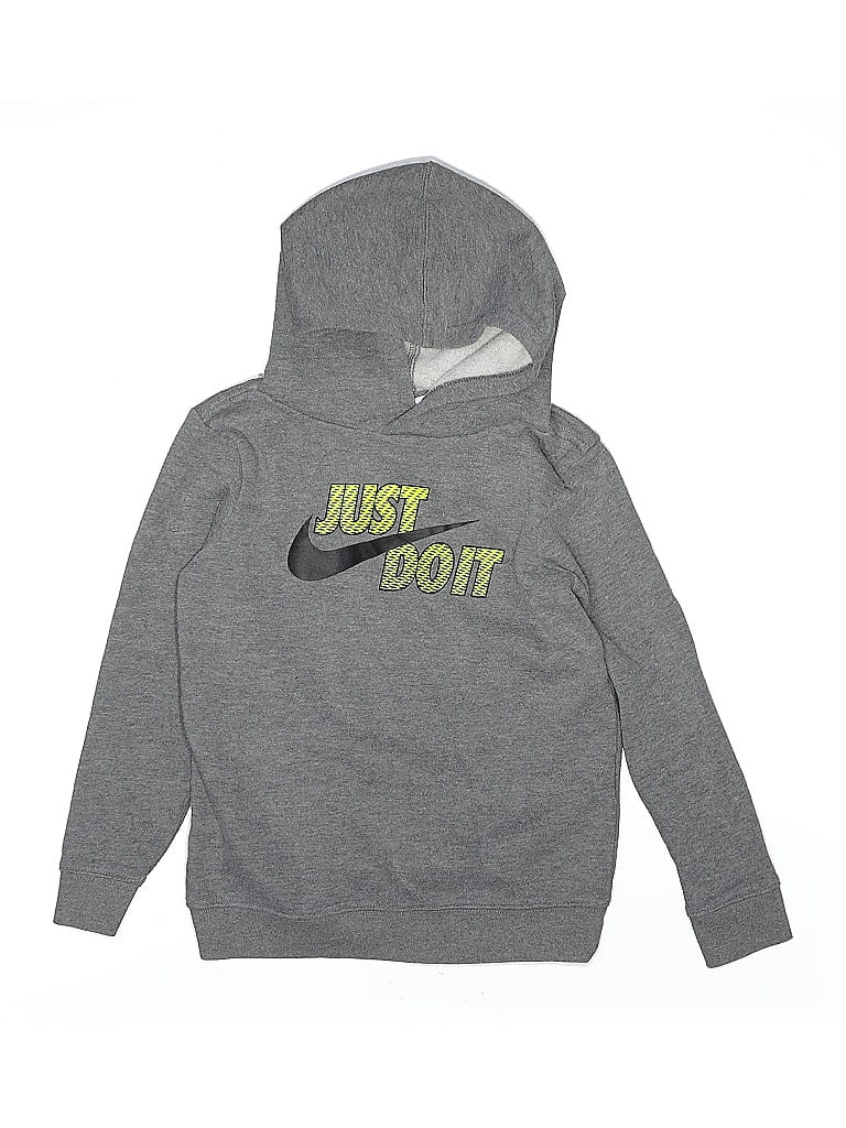 Pre-owned Nike Kids' Pullover Hoodie In Gray