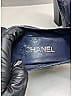 Chanel Blue Glazed Goatskin CC Cap Toe Elastic Pumps Size EU 39 - photo 7