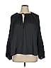 Johnny Was 100% Polyester Black Long Sleeve Blouse Size XL - photo 1