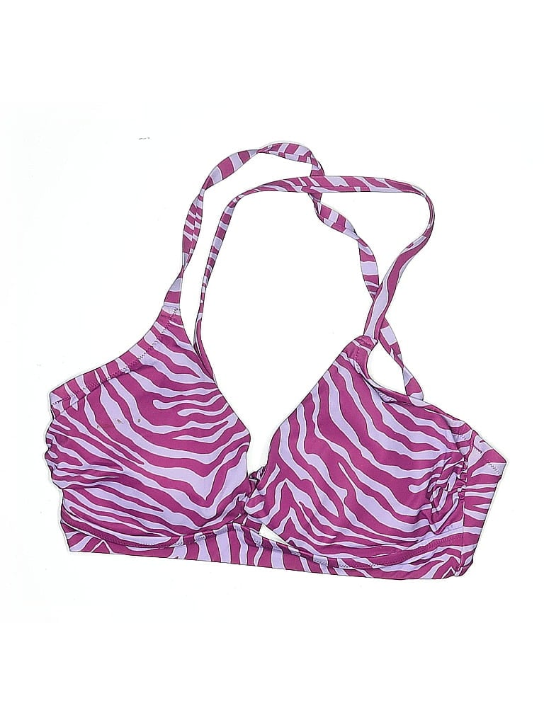 Shade & Shore Animal Print Purple Swimsuit Top Size XL - photo 1