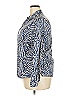 Foxcroft 100% Cotton Animal Print Blue Long Sleeve Blouse Size 18 - photo 5