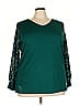 Belle By Kim Gravel Green 3/4 Sleeve Top Size 3X - photo 1