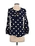 Sail to Sable 100% Viscose Polka Dots Blue 3/4 Sleeve Blouse Size XS - photo 1