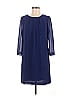 Armani Exchange 100% Polyester Solid Blue Casual Dress Size M - photo 1