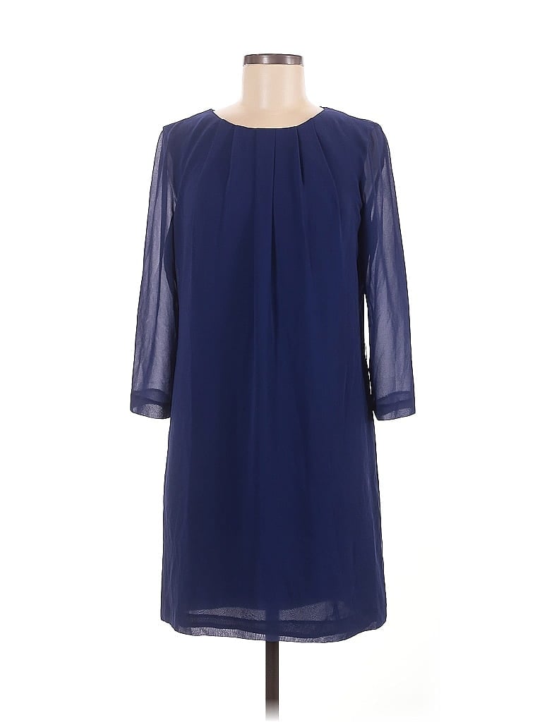 Armani Exchange 100% Polyester Solid Blue Casual Dress Size M - photo 1