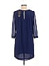 Armani Exchange 100% Polyester Solid Blue Casual Dress Size M - photo 2