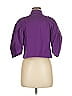 Worth New York Purple 3/4 Sleeve Button-Down Shirt Size 8 - photo 2