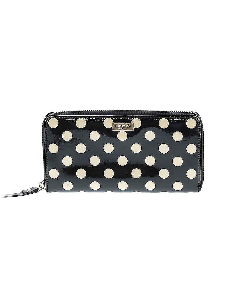 Kate Spade New York 100% Cow Leather Polka Dots Black Leather Wallet One size - photo 1