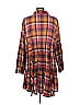 Soft Surroundings Plaid Checkered-gingham Pink Burgundy 3/4 Sleeve Button-Down Shirt Size L - photo 2