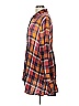 Soft Surroundings Plaid Checkered-gingham Pink Burgundy 3/4 Sleeve Button-Down Shirt Size L - photo 5