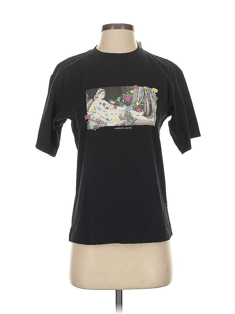 UT for Uniqlo 100% Cotton Print Black Short Sleeve T-Shirt Size XS - photo 1