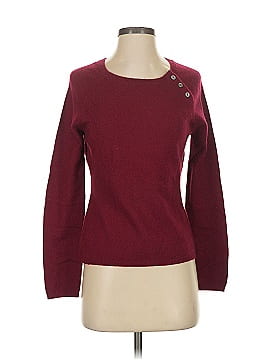 In Cashmere 100% Cashmere Burgundy Cashmere Pullover Sweater Size S