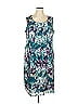 Catherines 100% Polyester Print Teal Casual Dress Size 2X - photo 1