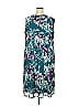 Catherines 100% Polyester Print Teal Casual Dress Size 2X - photo 2