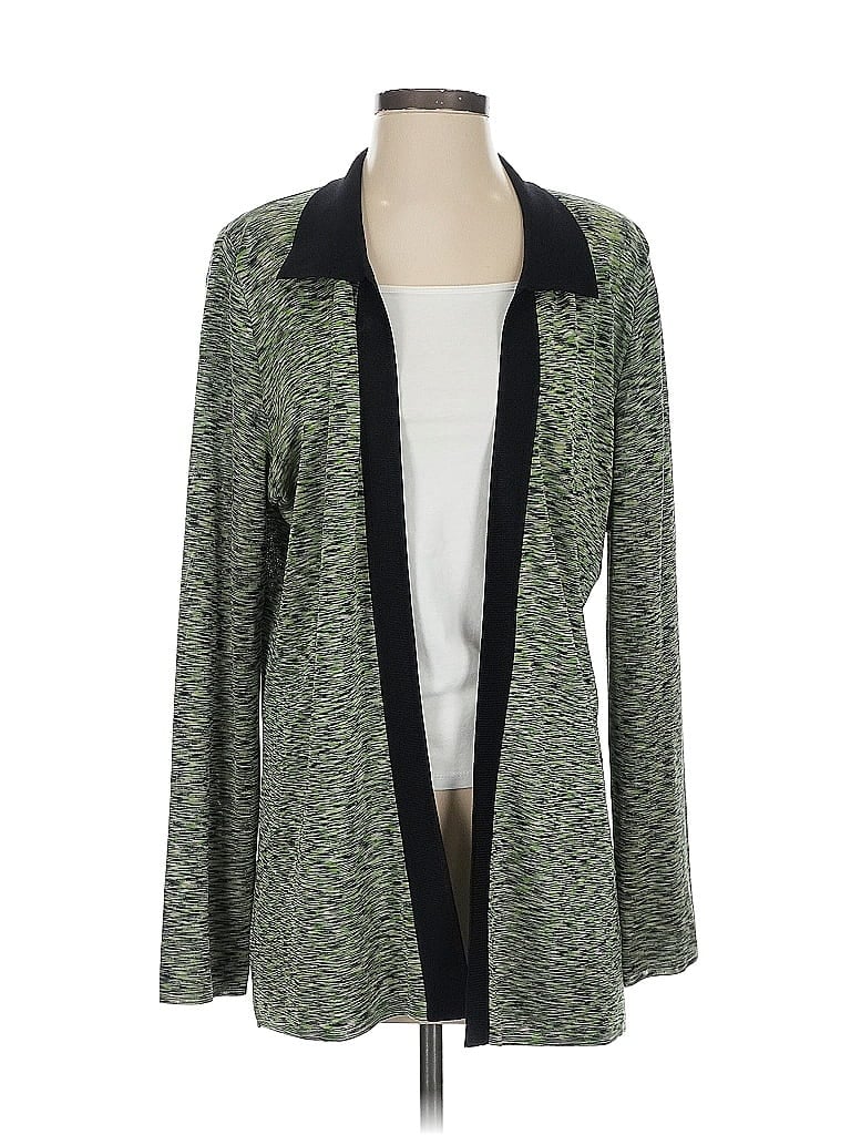 Pre-owned Misook Blazer Jacket In Green