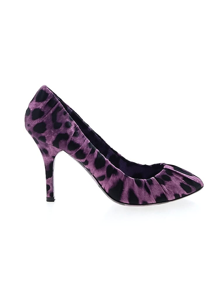 Dolce & Gabbana Animal Print Purple Heels Size EU 39 1/2 - photo 1