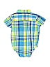 Wrangler Jeans Co Plaid Blue Short Sleeve Onesie Size 3-6 mo - photo 2