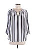 Pleione 100% Polyester White 3/4 Sleeve Blouse Size M - photo 1