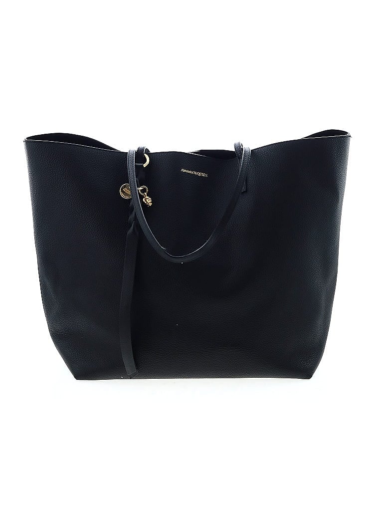 Alexander McQueen Blue Black Leather Tote One size - photo 1