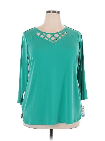 JM Collection 3/4 Sleeve Top (view 1)