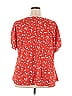 West Kei 100% Polyester Red Short Sleeve Blouse Size 2X - photo 2
